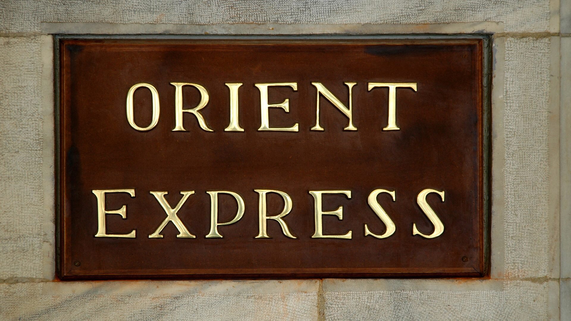 Tablica przy restauracji Orient Express.