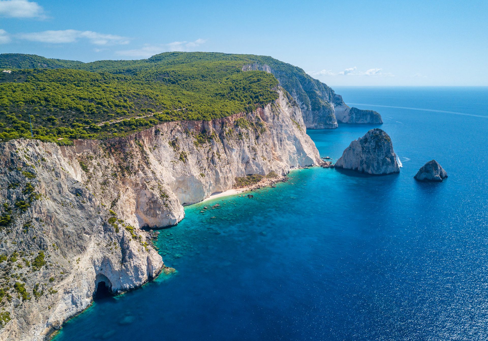 Widok z lotu ptaka wyspa Zakynthos Grecja