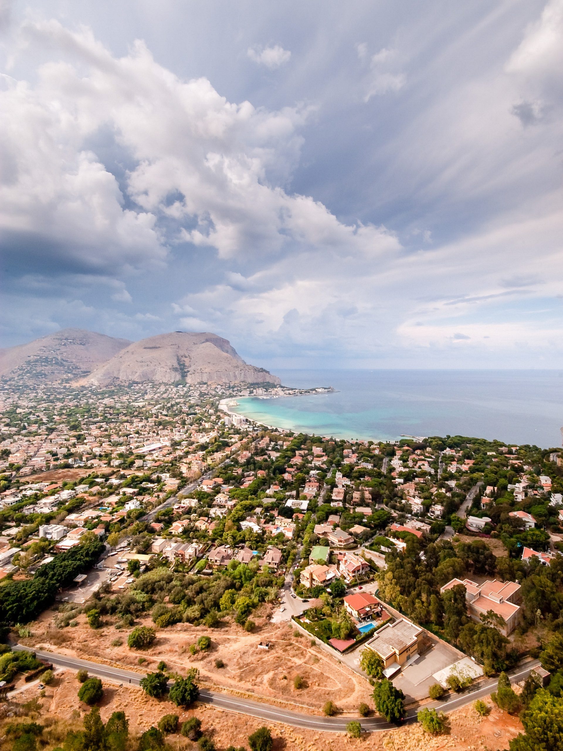 Palermo z lotu ptaka, miasta na Sycylii, miasto z góry