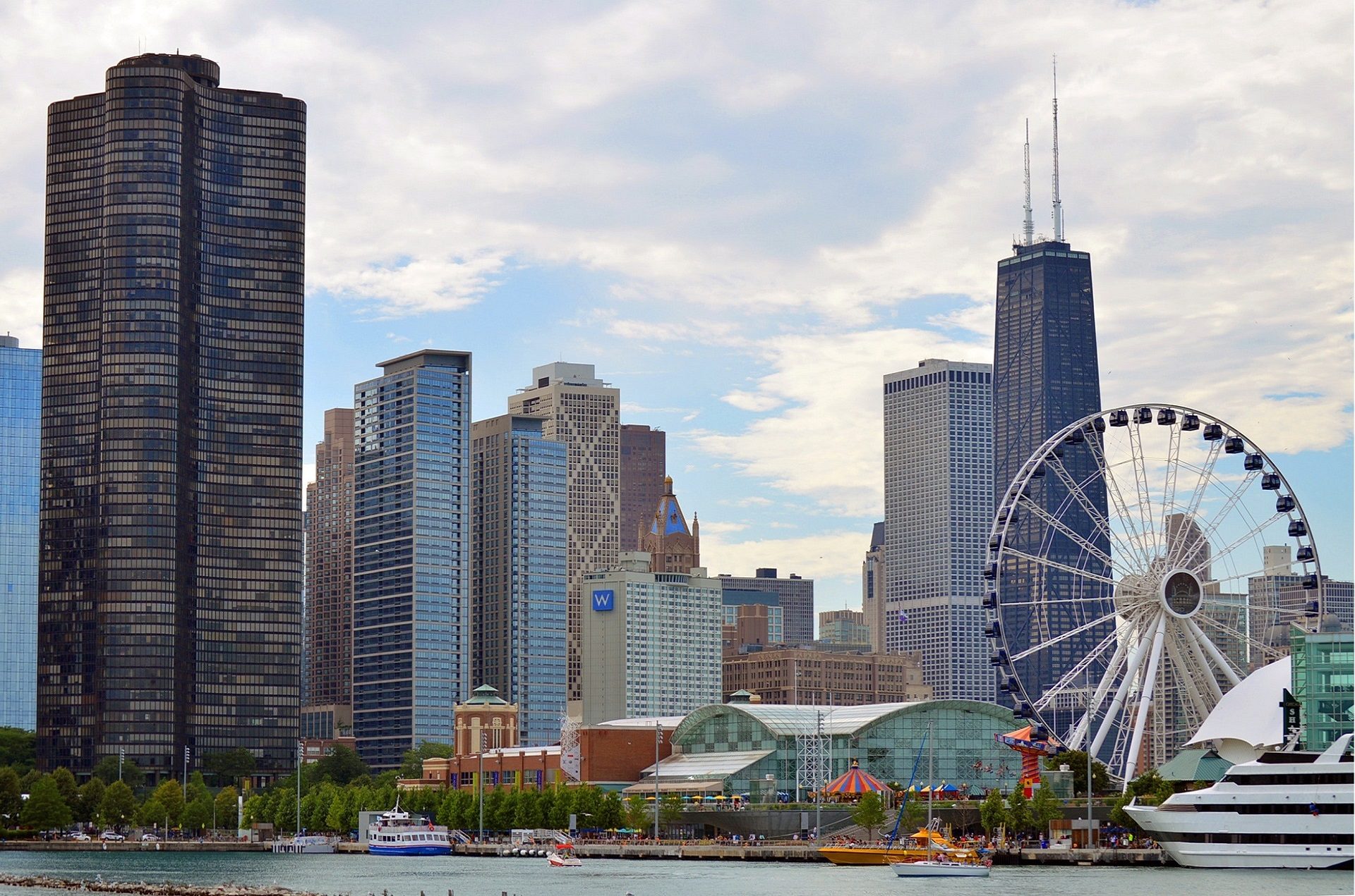 Navy Pier w Chicago, Jezioro Michigan w USA, atrakcje Stanów Zjednoczonych