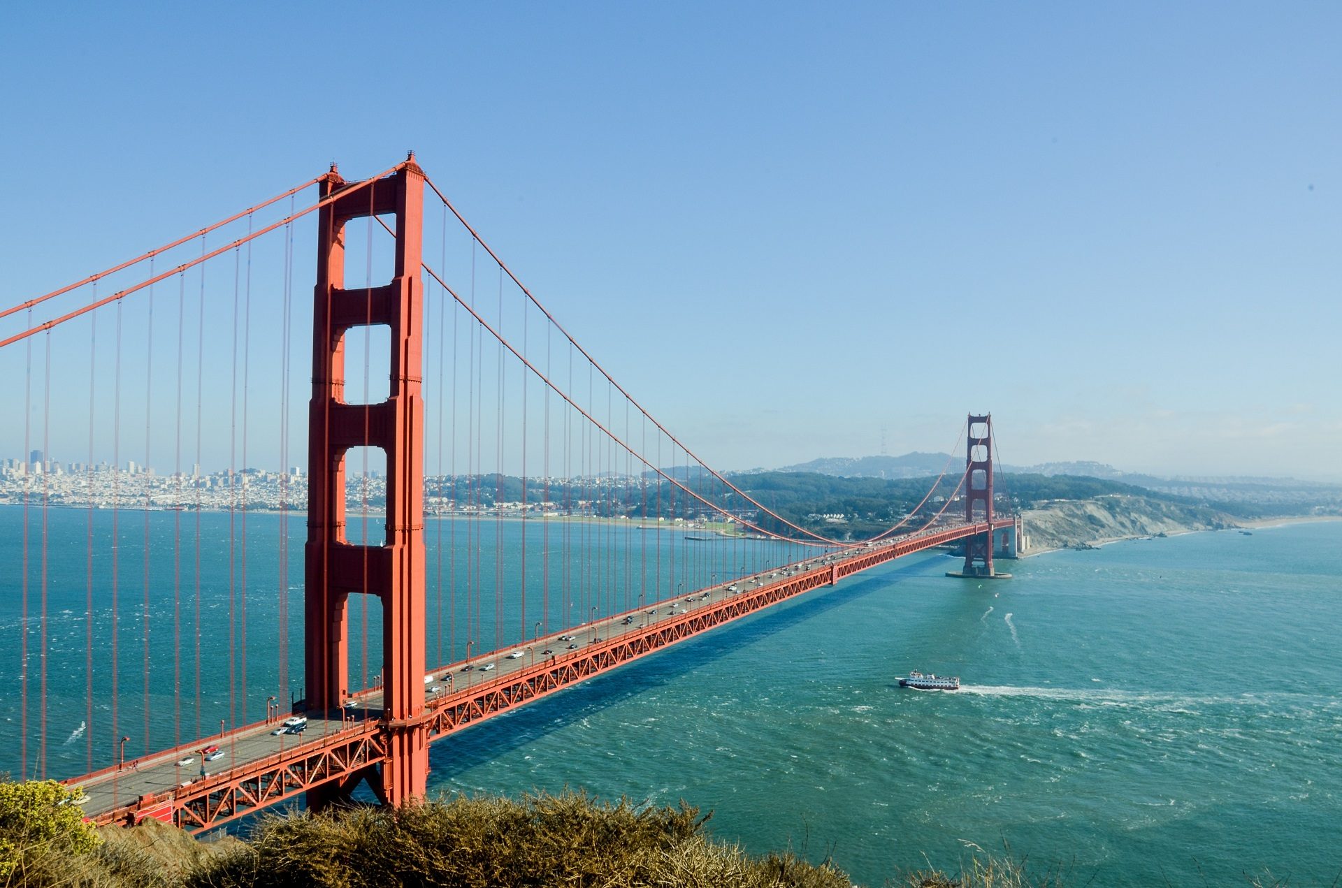 Most Golden Gate w Stanach Zjednoczonych, atrakcje San Francisco, Golden Gate Bridge w USA