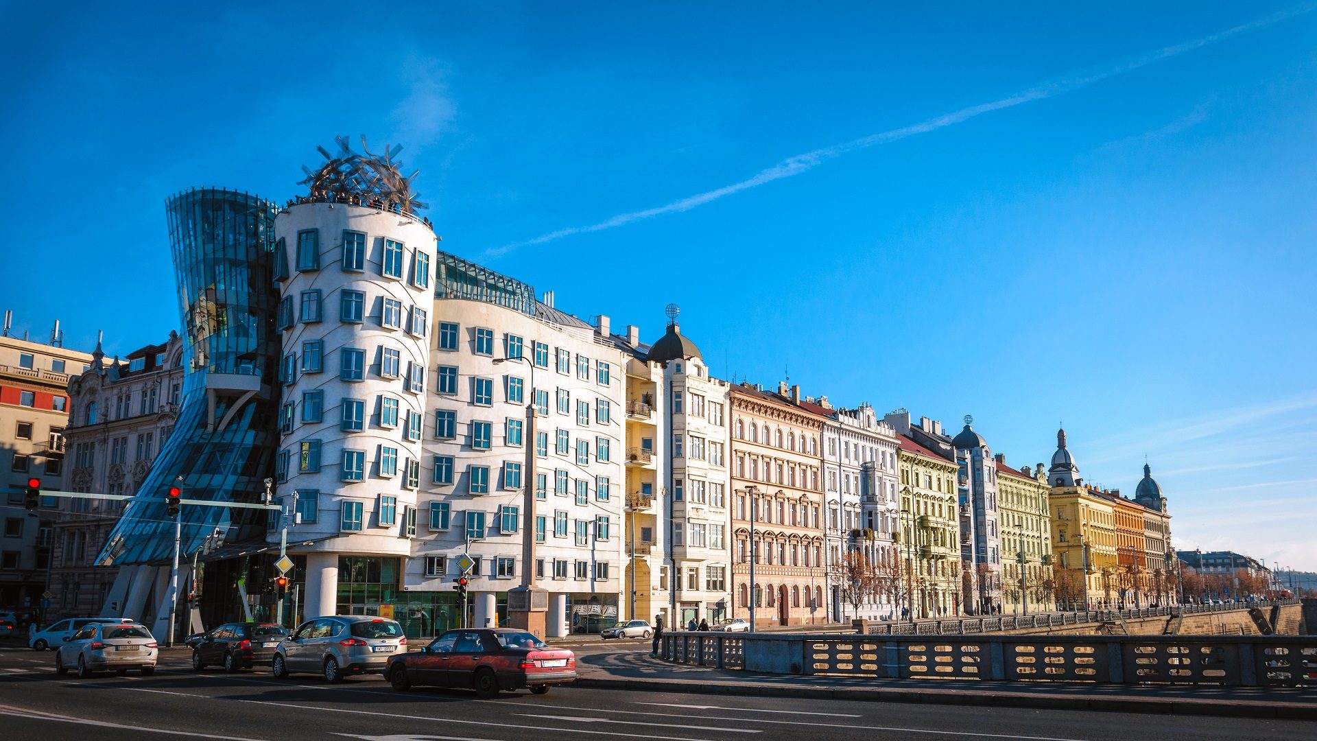 Tańczący dom modernistyczny budynek w Pradze