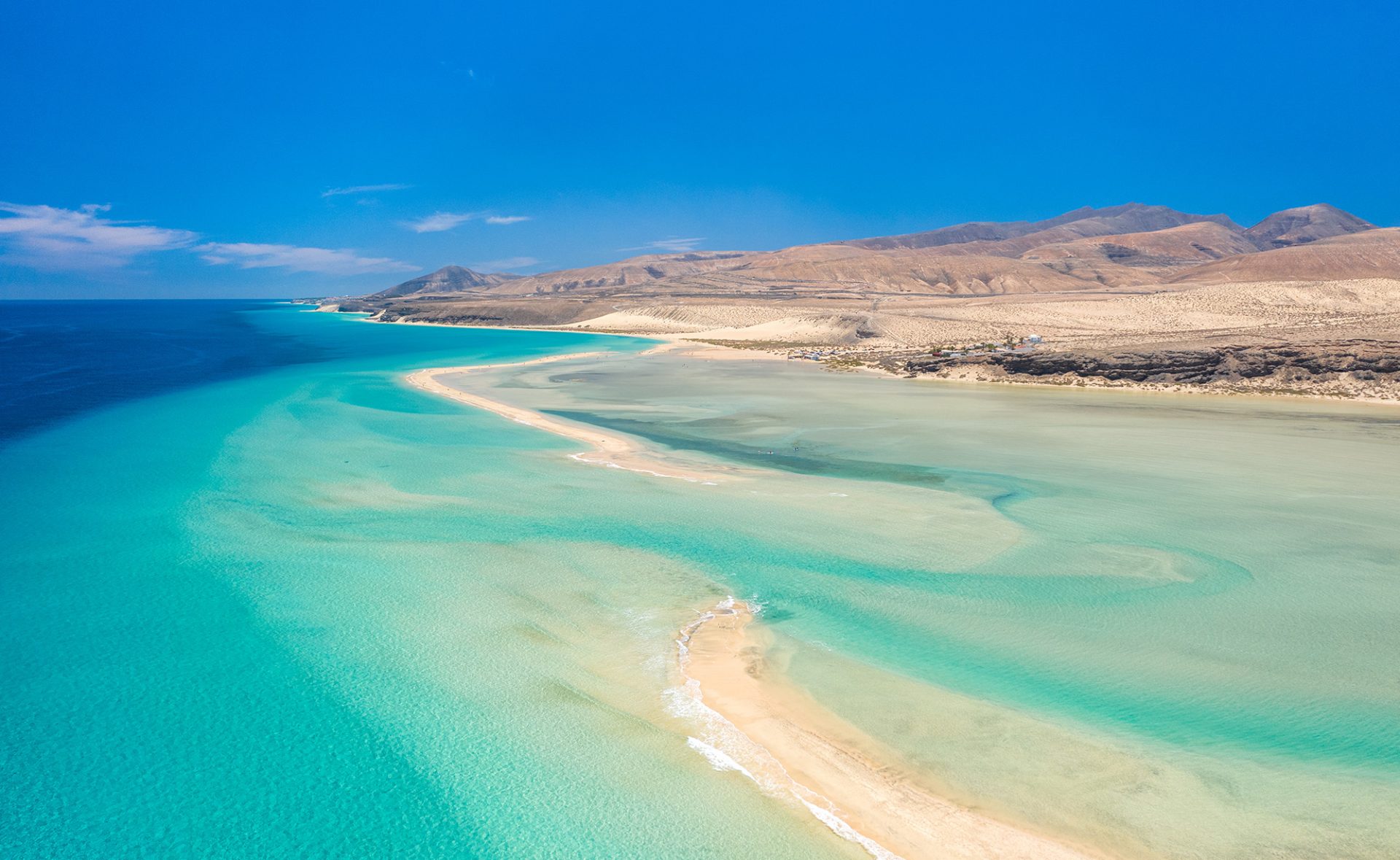 Plaża Sotavento Fuerteventura Wyspy Kanaryjskie Hiszpania