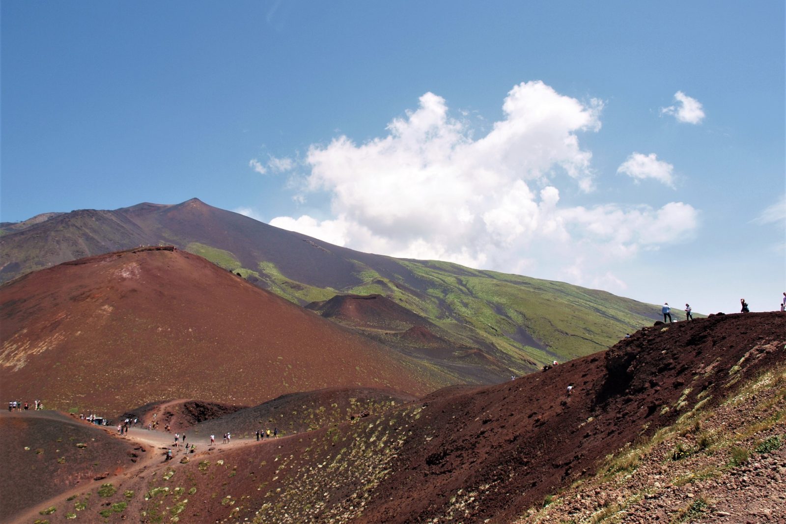 widok na wulkan Etna na Sycylii